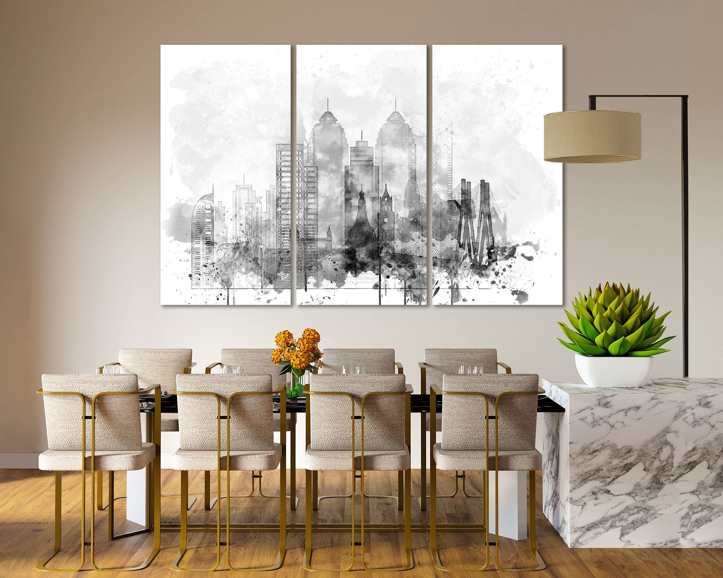 Mumbai Large Wall Art Sale Mumbai Wall Painting Decor Mumbai Etsy UK