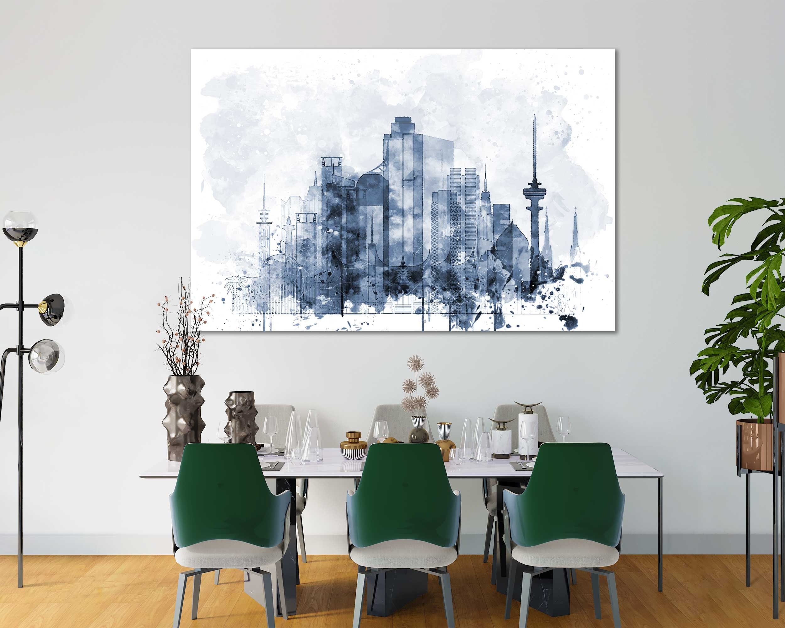 Jakarta Watercolor Canvas Prints Wall Art Jakarta Artwork | Etsy