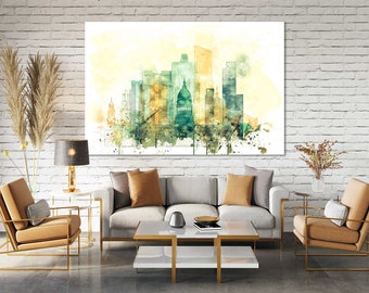 Buenos Aires Poster Print – Watercolor Argentina Cityscape Wall Art for Travel Home Decor