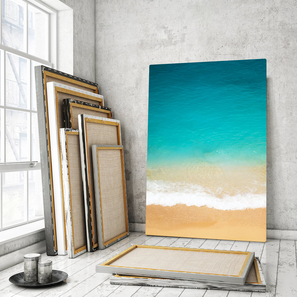 Seaside wall art beach printable art ocean poster top view Etsy