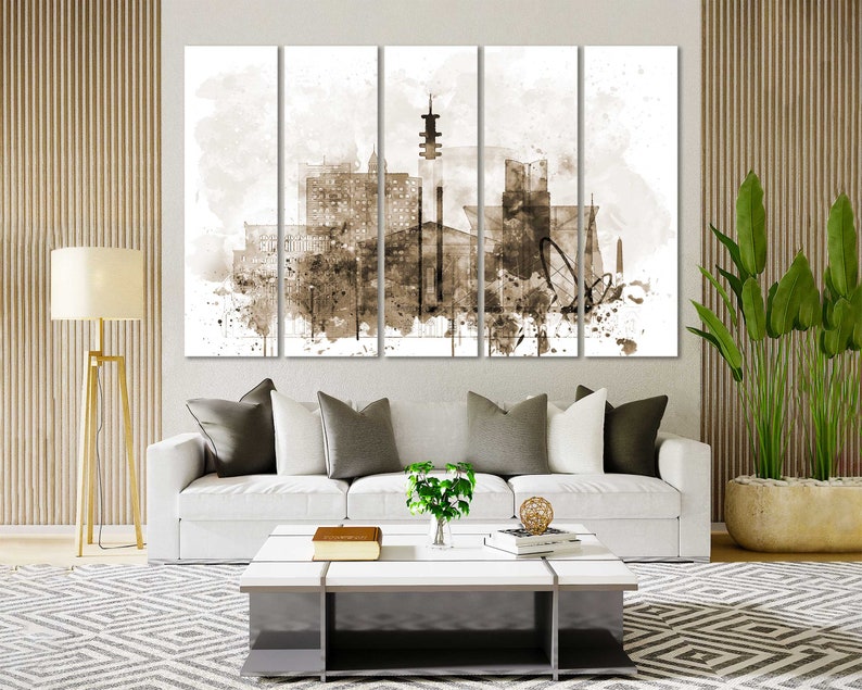 Birmingham UK Watercolor Canvas Prints Wall Art Birmingham UK Etsy