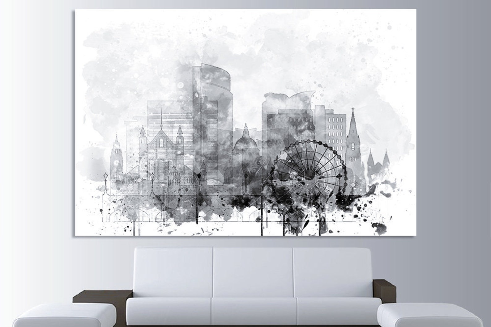 Belfast Watercolor Canvas Prints Wall Art Set Belfast Artwork Etsy