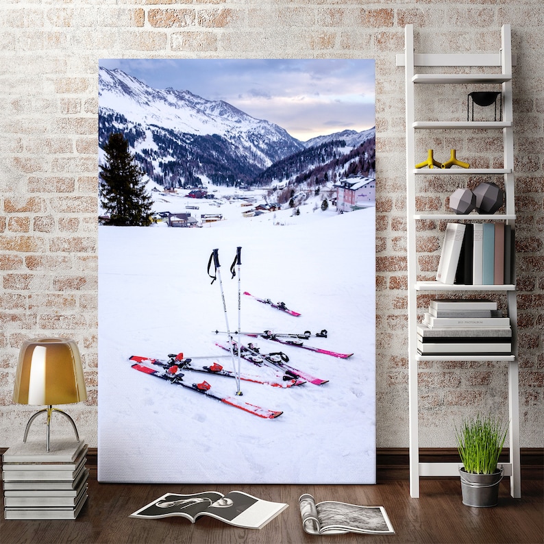 Ski Canvas Wall Art For Sale Ski Large Wall Art Decor Ski Etsy