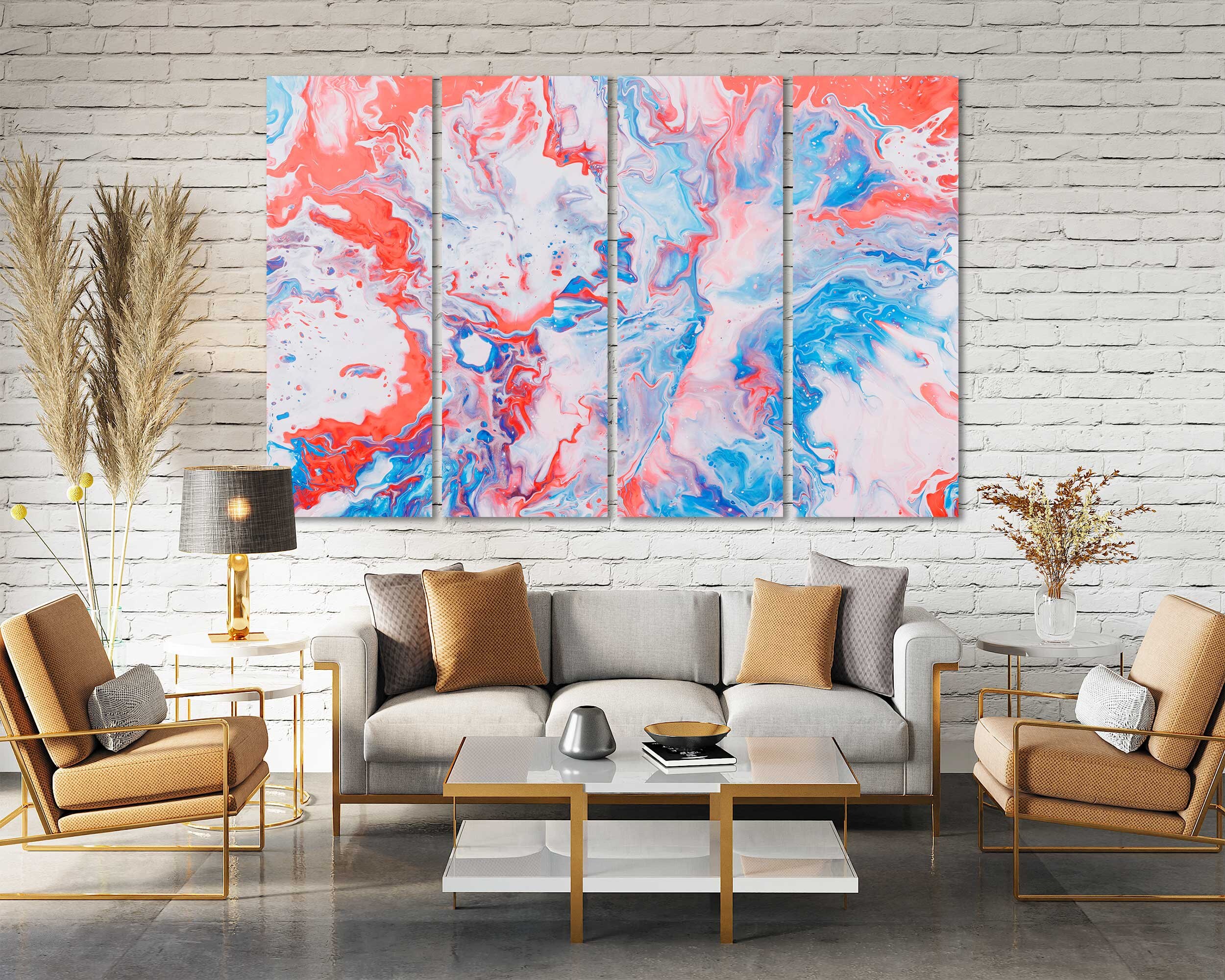 Canvas Set of Modern Abstract Art Abstract Bedroom Wall Art Etsy UK