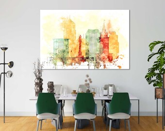 Cleveland Wall Art Set Extra Large Canvas for Living Room Bedroom Office