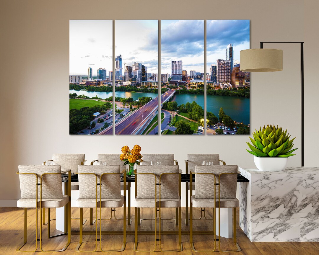Canvas Set of Austin City Austin Wall Art Austin Home Decor Etsy