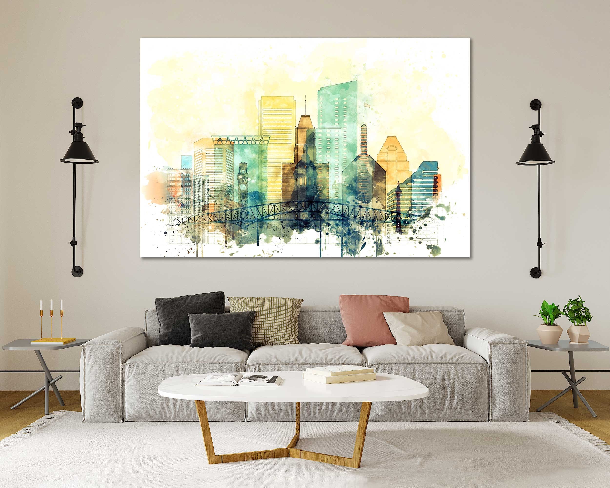 Baltimore Extra Large Wall Art Sets Baltimore Wall Painting Etsy