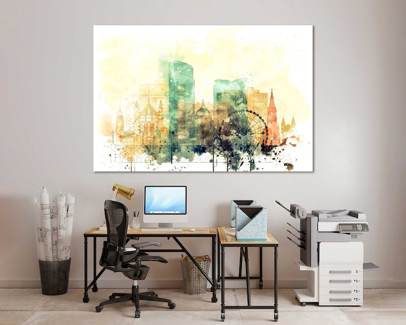 Belfast Watercolor Canvas Prints Wall Art Set Belfast Artwork Etsy