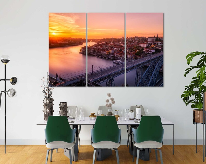 Porto Wall Art, Portugal Cityscape Canvas, Ready to Hang Home Decor image 2