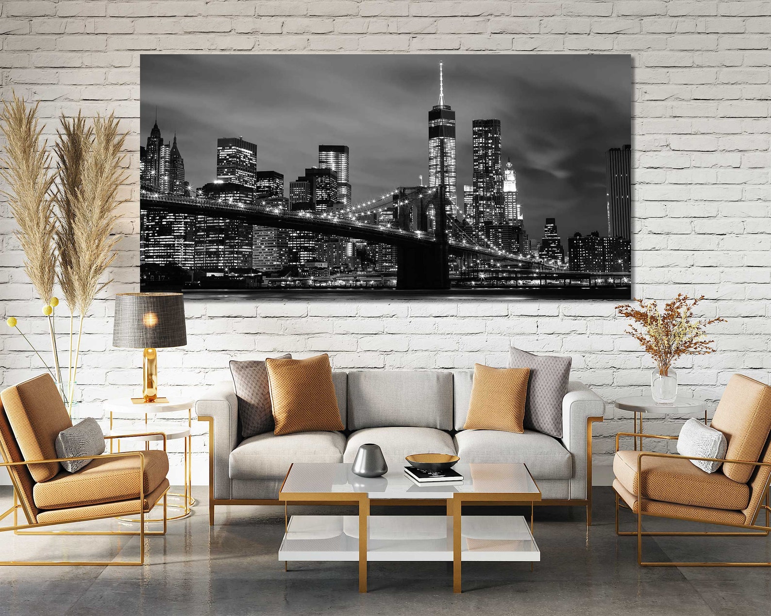 New York City Skyline Photography Print – Manhattan Night Wall Art ...