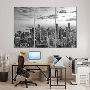 chicago skyline chicago wall art chicago art chicago poster chicago print chicago decor chicago prints chicago canvas chicago canvas art image 5