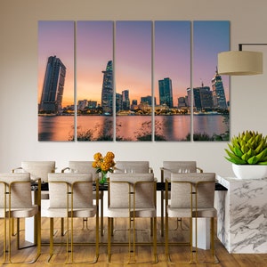 Canvas set of Ho Chi Minh Art, Vietnam Cityscape Decor For Home, Ho Chi Minh print canvas, Ho Chi Minh wall decor, Ho Chi Minh picture print