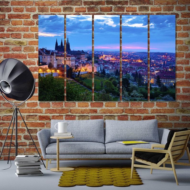 Prague Large Canvas Print Wall Art Prague Wall Art Czech Etsy