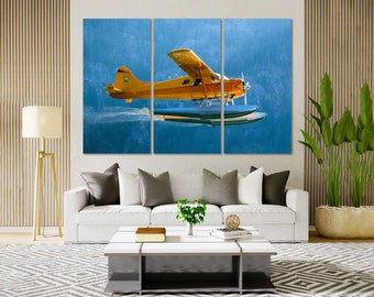 Canvas Set of Airplane, Aircraft propeller office wall art, airplane wall decor canvas, Aircraft Wall Decor, Plane Print Canvas
