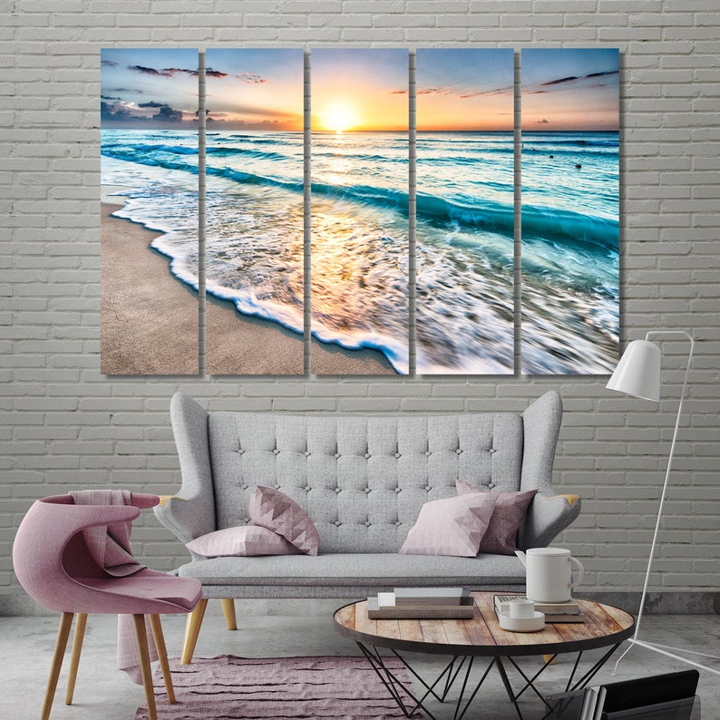 Beach Canvas Prints for Bedroom Wall Decor Aerial Beach | Etsy