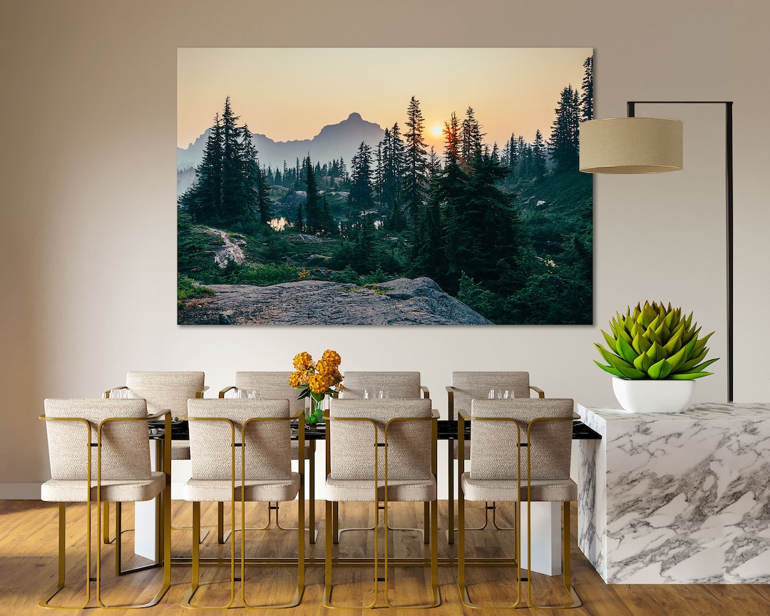 Mountain Forest Wall Art Print – Sunset Landscape Photography | Nature ...
