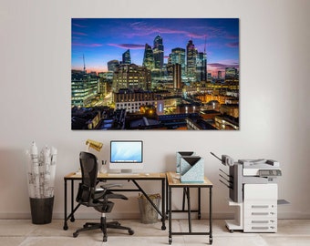 Canvas Set of London City, London office wall decor, London large wall art, London canvas art for living room, London home decor print