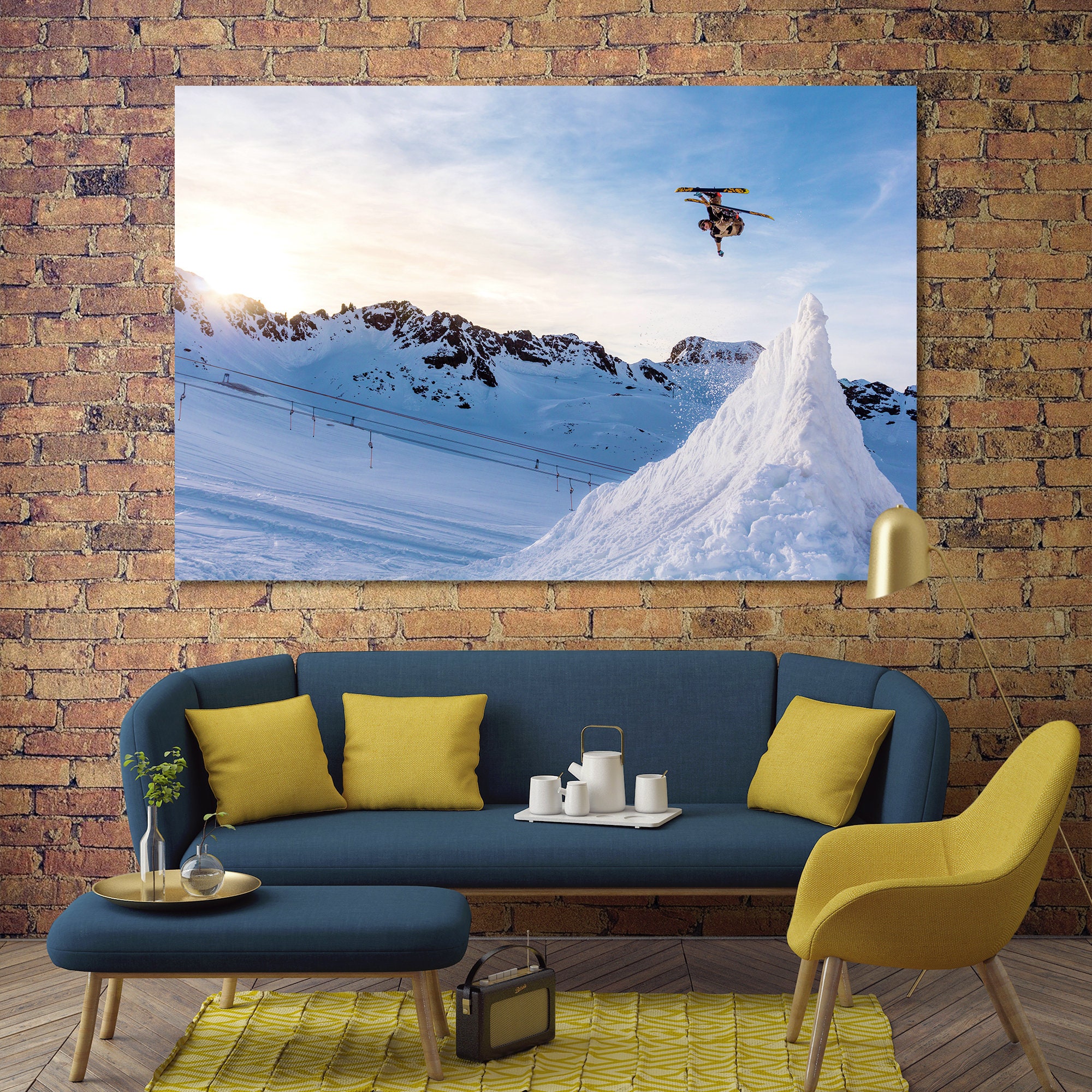 Skiing Wall Decor Canvas Prints Ski Bedroom Wall Decor Ideas Etsy