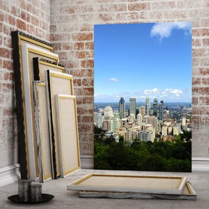 Canvas print of Montreal, Canada art print on canvas, Montreal cityscape print, Montreal decor for wall, Canada travel art for wall