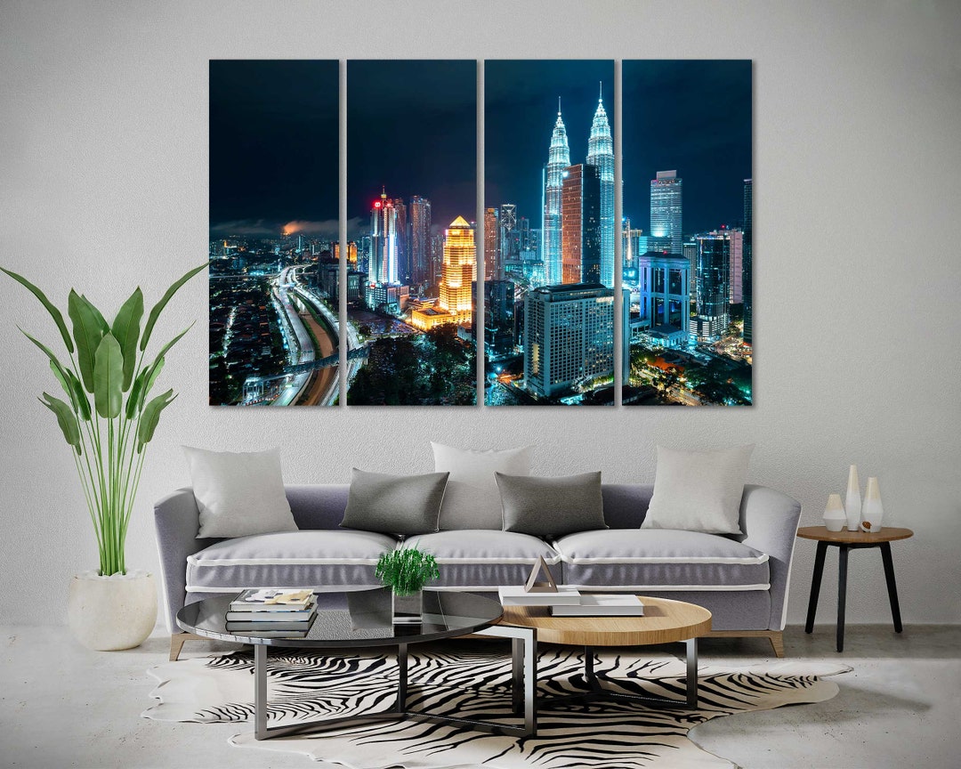 Canvas Set of Kuala Lumpur Malaysia Print Wall Decor Kuala Etsy