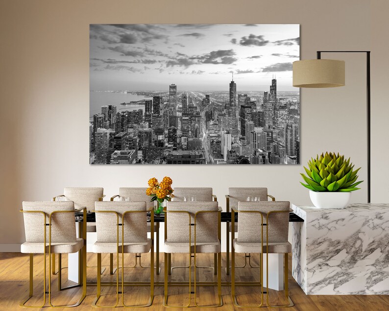 chicago skyline chicago wall art chicago art chicago poster chicago print chicago decor chicago prints chicago canvas chicago canvas art image 9