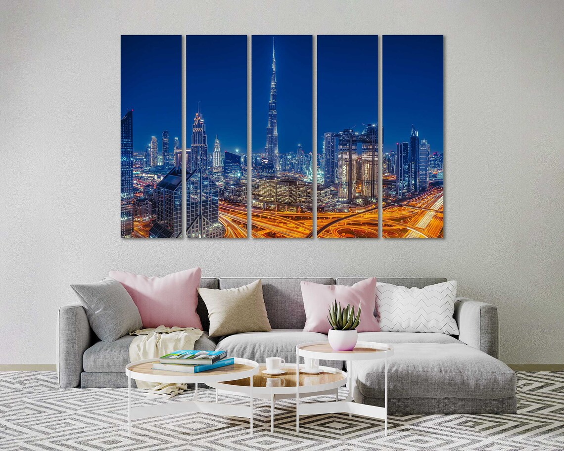 Canvas Set of Dubai United Arab Emirates Wall Painting Decor Etsy