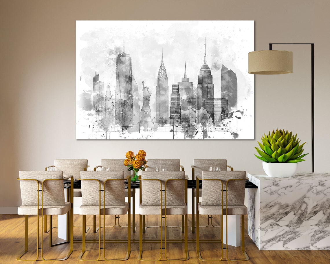 New York City Living Room Wall Art New York Bedroom Wall Art | Etsy