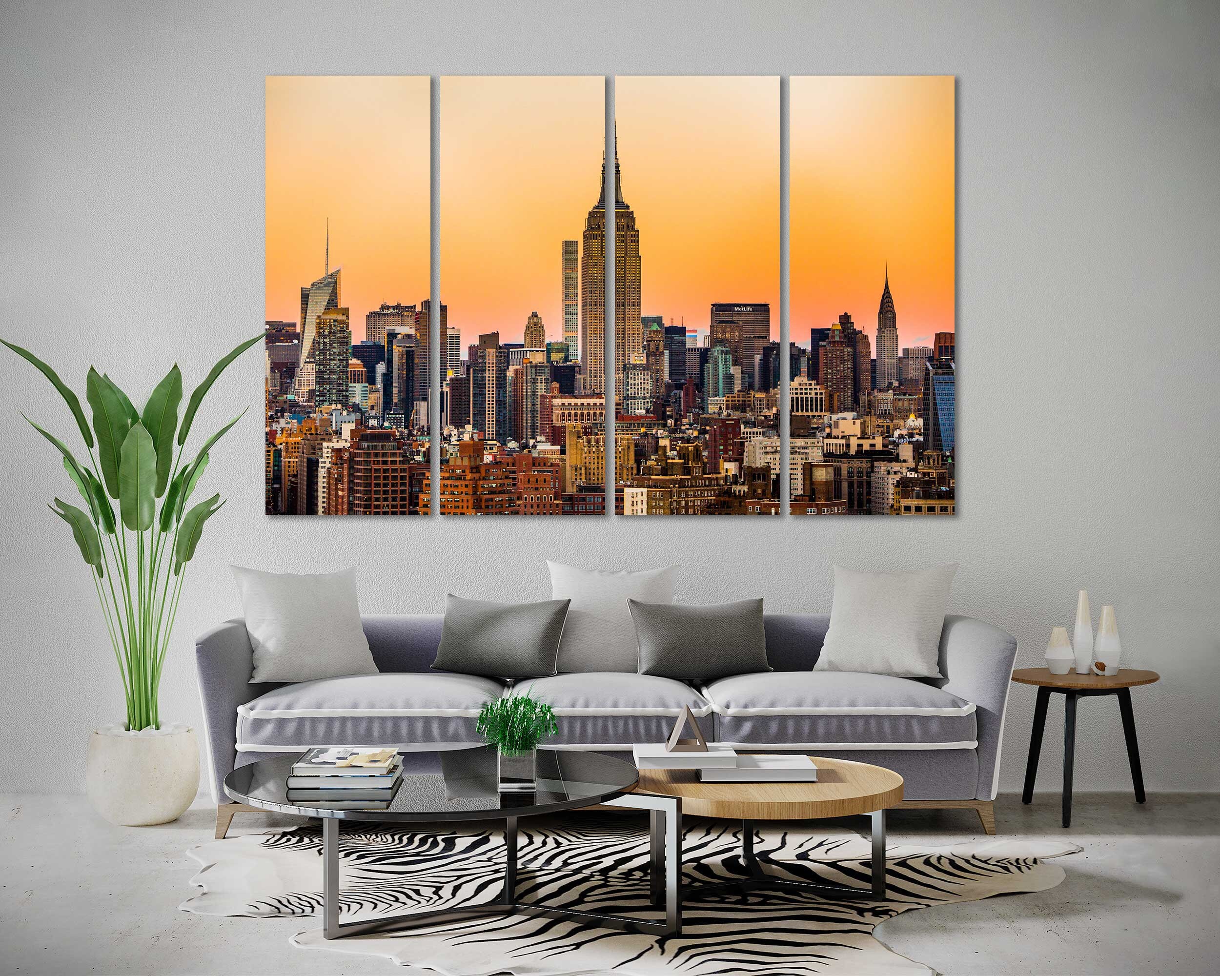 Canvas Set of New York City New York home goods wall decor Etsy