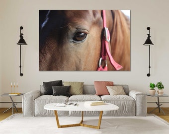 Portrait of Horse Print Canvas, Horse Wall Art, Horse Creative Decor for Bedroom, Horse Large Wall Decor, Horse Modern Art for Wall