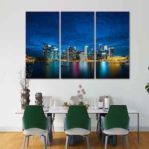 Singapore Canvas Singapore City Singapore Art Singapore Skyline Singapore Print Singapore Photo Singapore Poster Singapore Wall Art