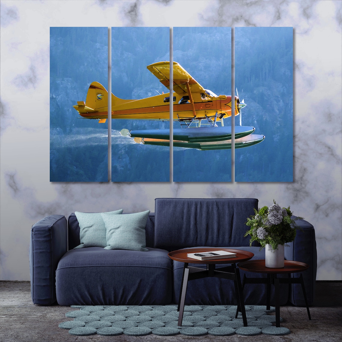 Canvas Set of Airplane Aircraft propeller office wall art Etsy