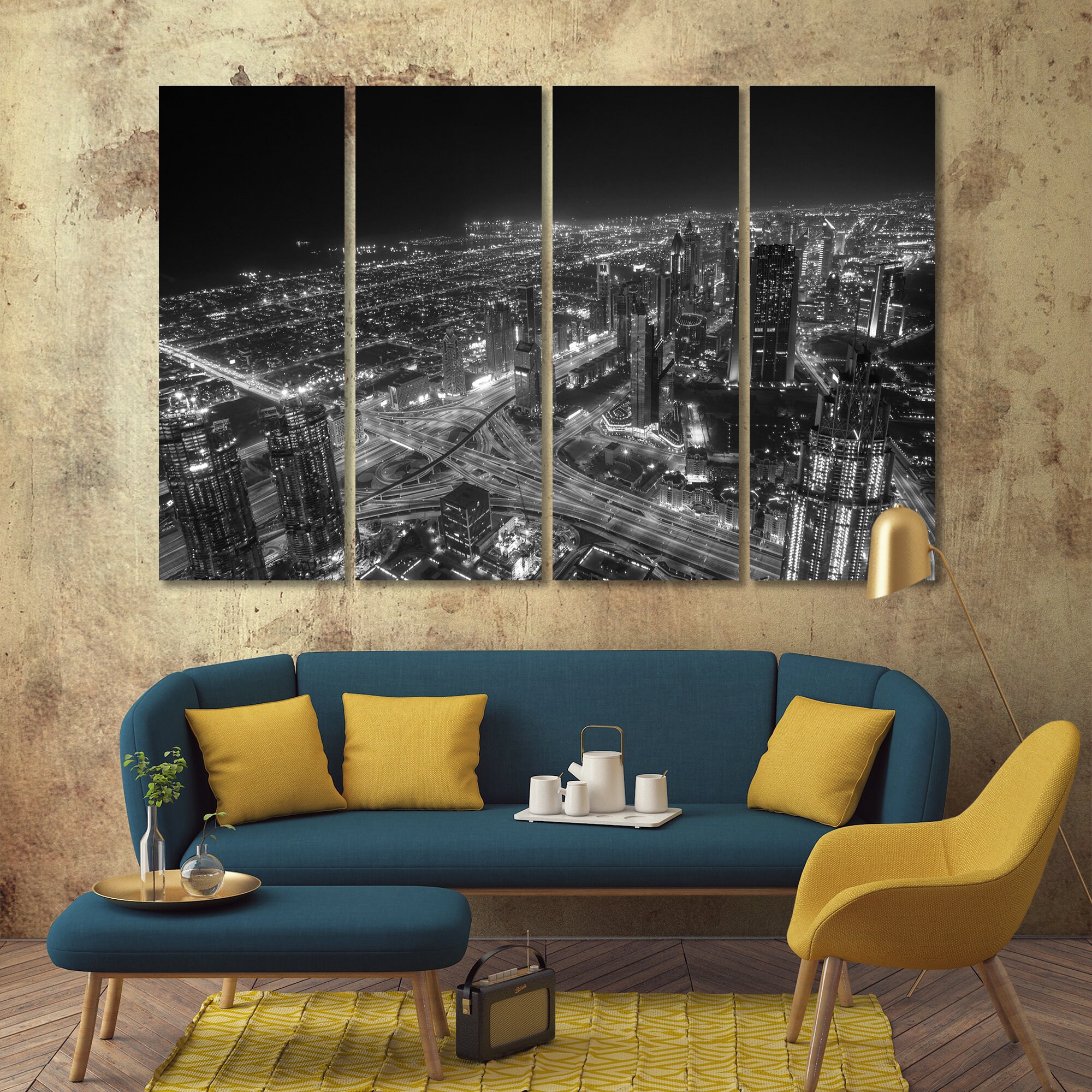 Canvas set of Dubai United Arab Emirates wall art decoration Etsy