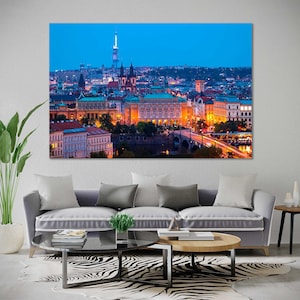 Canvas set of Prague, Czech Republic contemporary wall art, Prague original decor for wall, Prague Printing on canvas, Prague wall art