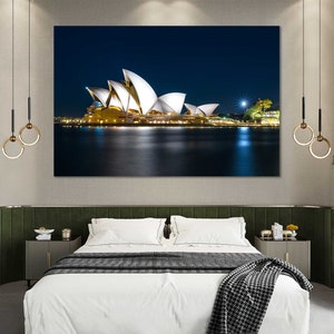 Sydney Opera House Night Photography Print – Australia Cityscape Wall Art | Harbour Lights Poster, Iconic Skyline Artwork