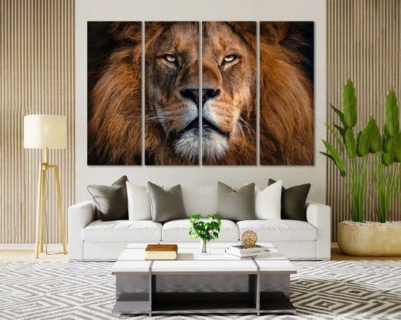 Canvas Set of Lion King of Beasts Home Decor Art Lion - Etsy