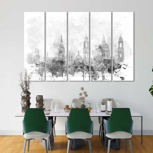 Budapest Watercolor Canvas Prints Wall Art Budapest Artwork Living Room Wall Art Budapest Bedroom Wall Art Sale Modern Style Canvas Set image 8