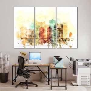 La Paz Watercolor Canvas Prints Wall Art La Paz Artwork Living Room Wall Decor La Paz Bedroom Canvas Art Home Decor Large Wall Art Sale