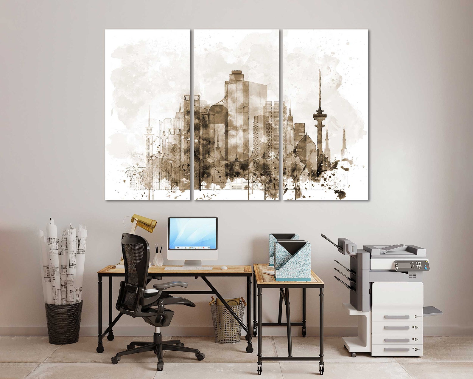 Jakarta Watercolor Canvas Prints Wall Art Jakarta Artwork | Etsy