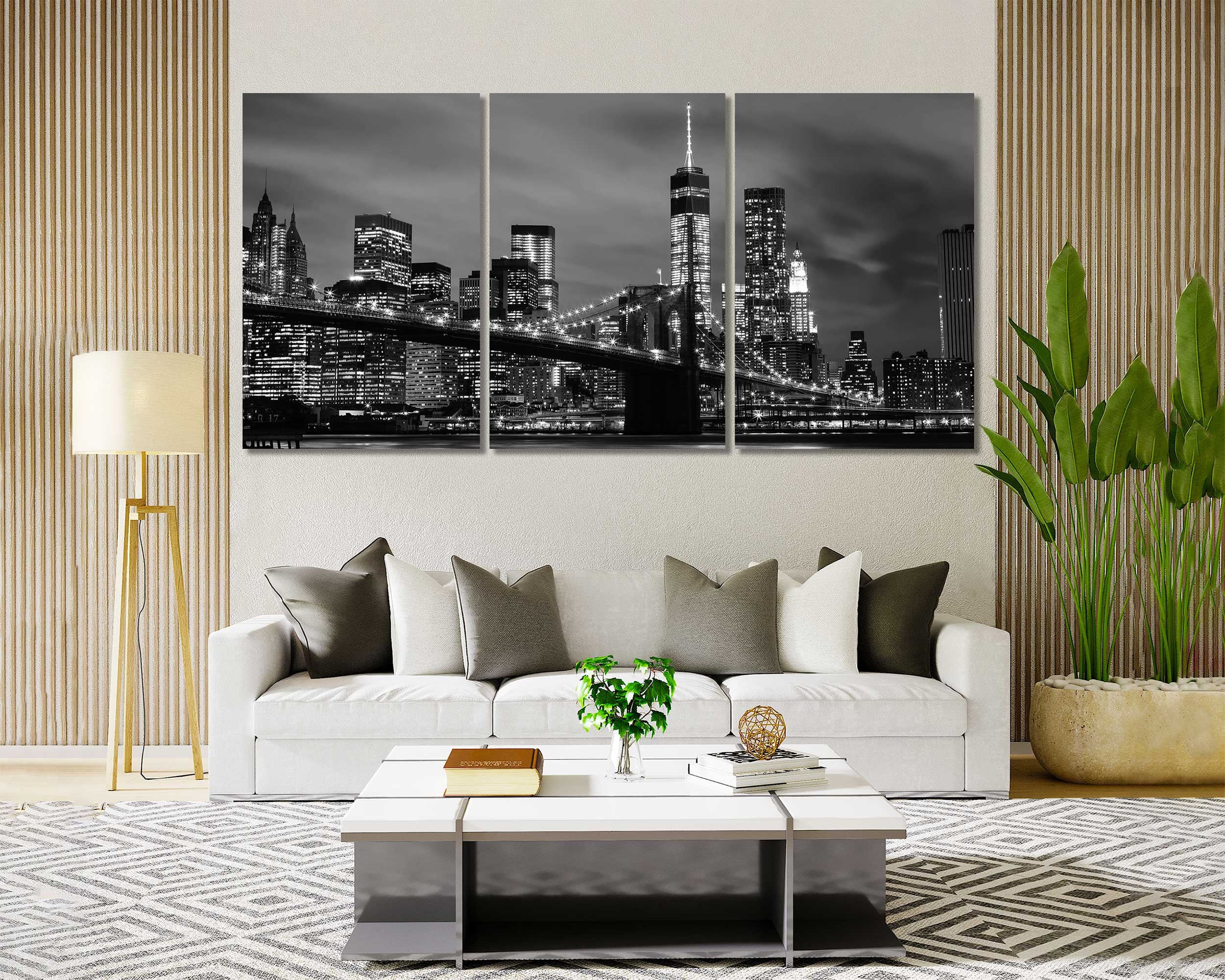 New York City Skyline Photography Print – Manhattan Night Wall Art ...