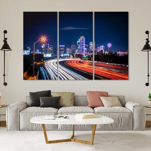 Canvas Set of Dallas City, Dallas Canvas Art, Dallas Wall Art Print, Dallas Print for Gift, Dallas Home Decor, Dallas Wall Decor Idea