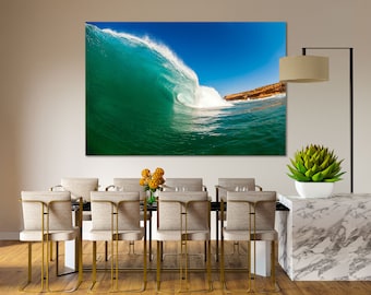 Wave Ocean Wall Art Ocean Print Ocean Canvas Ocean Water Print Ocean Waves Coastal Decor Coastal Wall Art Ocean Water Beach Wall Art