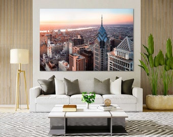 Canvas Set of Philadelphia City, Philadelphia Downtown, Philadelphia Print Canvas, Philadelphia Wall Decor, Philadelphia Home Decor