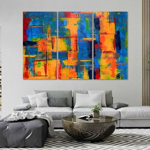 Canvas Set of Abstract Artwork, Oil painting abstract canvas wall art contemporary, Abstract painting on canvas, Abstract decor wall
