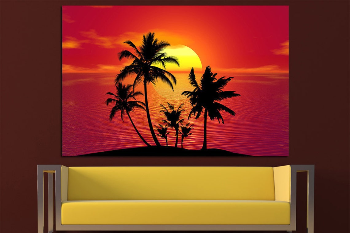 thumbnail image 2 of Wall26 16x24 Tropical Beach Landscape Canvas Print – Framed, Ready To Hang – USA Made 2 of 4