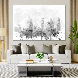 Budapest Watercolor Canvas Prints Wall Art Budapest Artwork Living Room Wall Art Budapest Bedroom Wall Art Sale Modern Style Canvas Set image 4