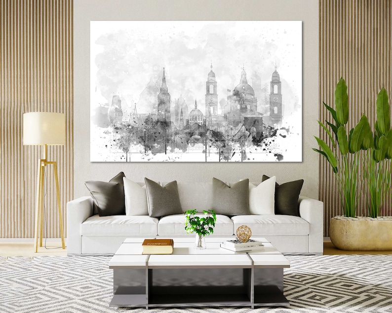 Budapest Watercolor Canvas Prints Wall Art Budapest Artwork Living Room Wall Art Budapest Bedroom Wall Art Sale Modern Style Canvas Set image 4