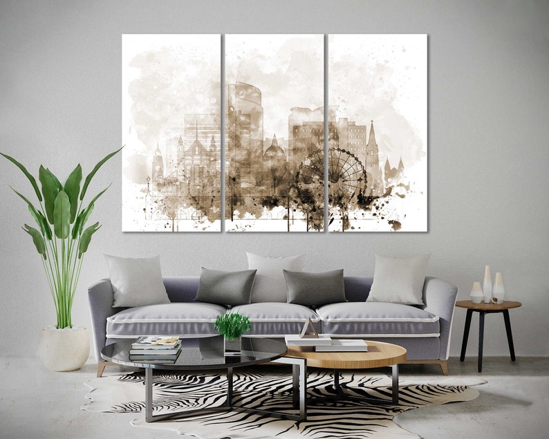 Belfast Watercolor Canvas Prints Wall Art Set Belfast Artwork Etsy