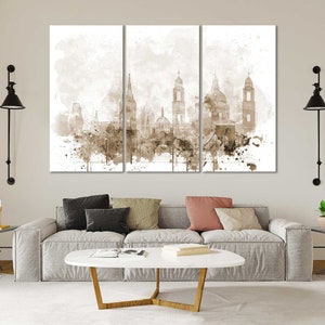Budapest Watercolor Canvas Prints Wall Art Budapest Artwork Living Room Wall Art Budapest Bedroom Wall Art Sale Modern Style Canvas Set image 9