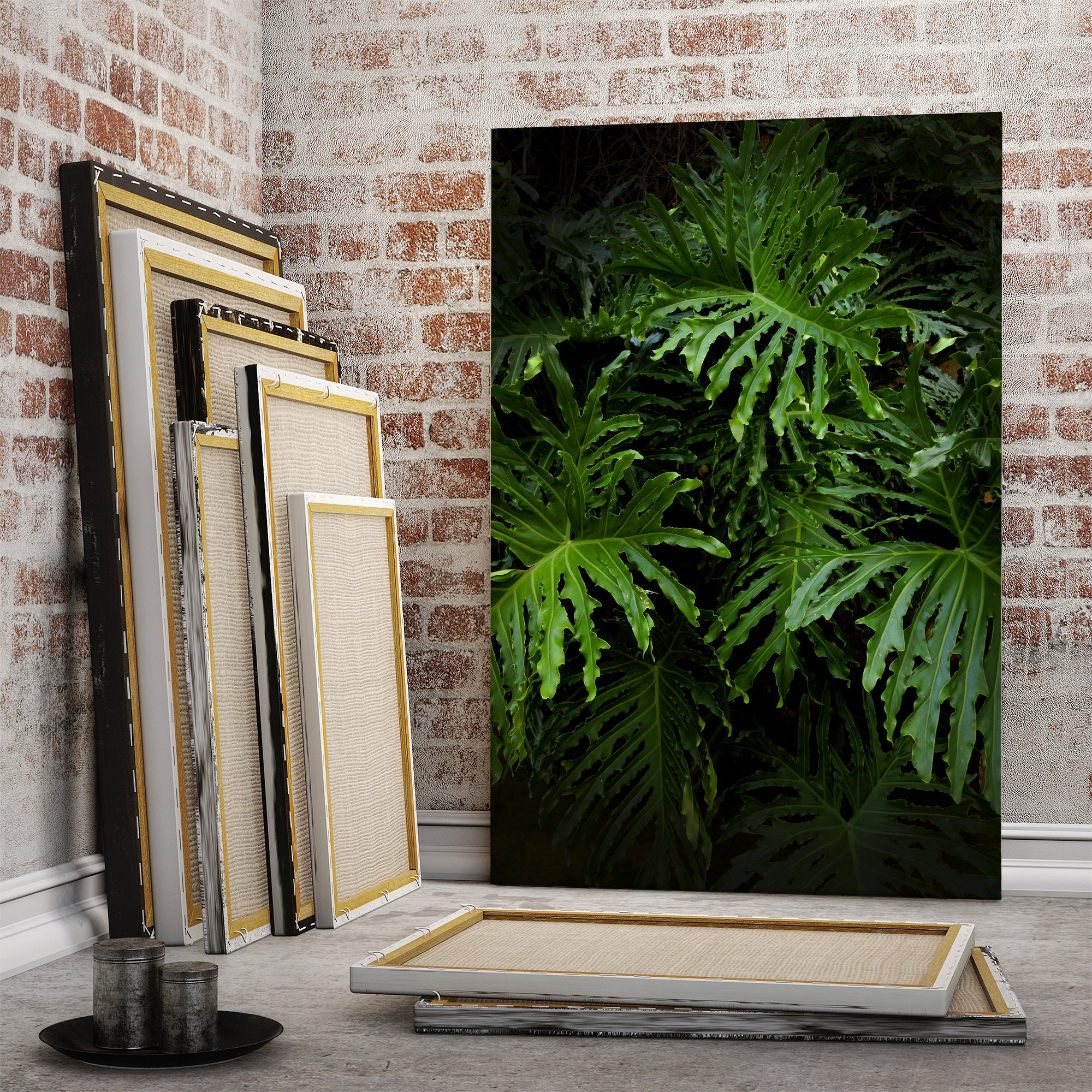 Green Leaves Plant wall art decor ideas Etsy