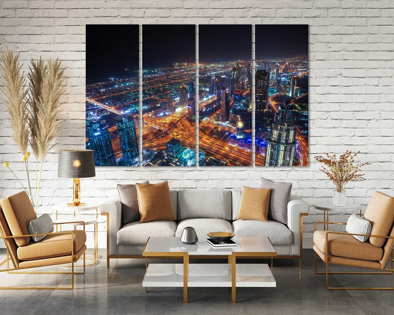 Canvas Set of Dubai United Arab Emirates Wall Art Decoration Etsy